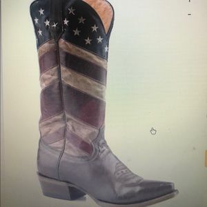 Roper Brown Distressed Old Glory Boots - Snip Toe